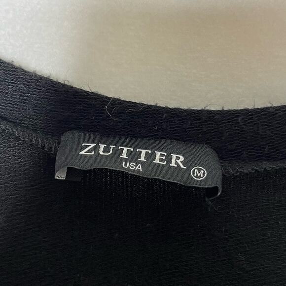 ZUTTER / black Utah mountain sun graphic print long sleeve pullover / M - Picture 4 of 6